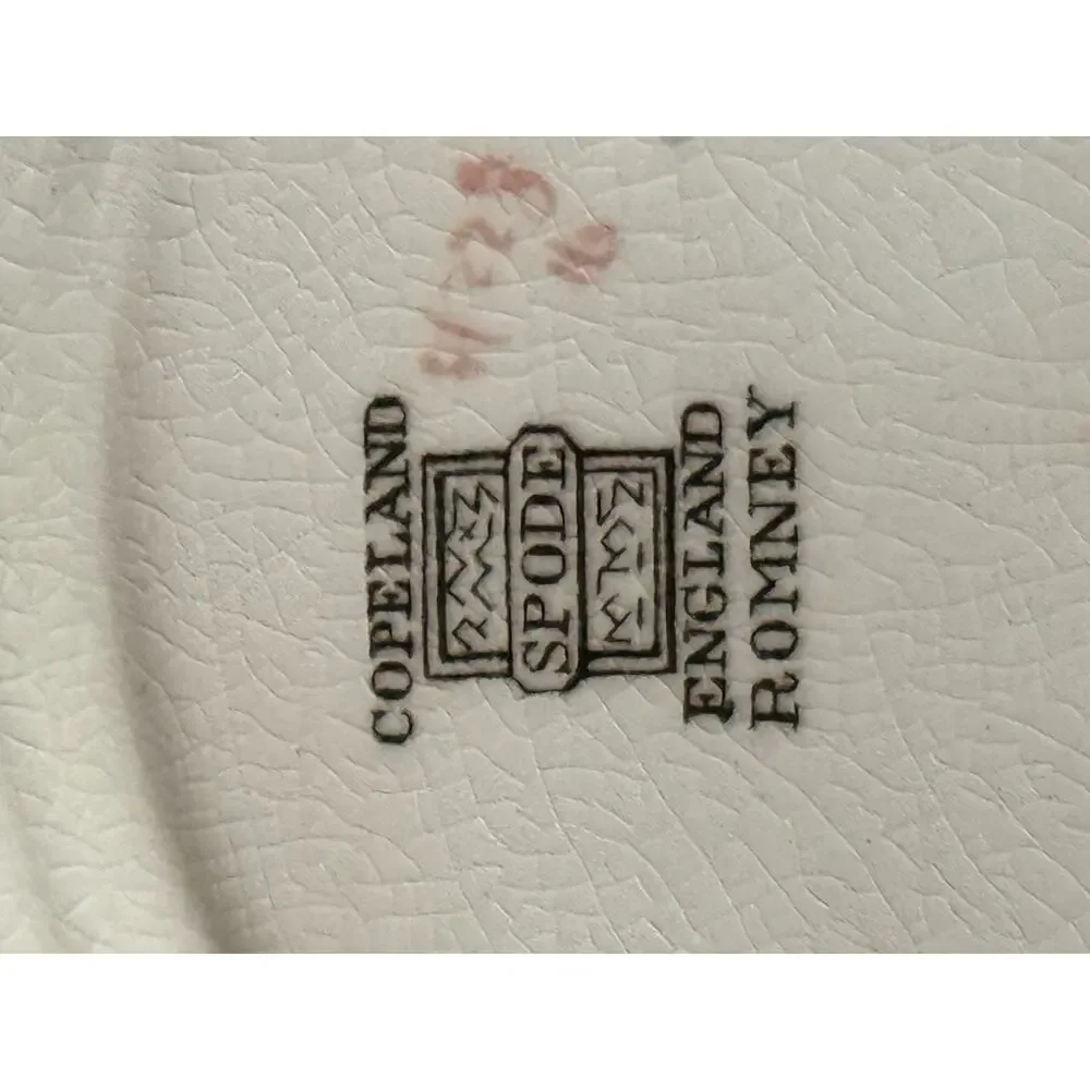 Spode England Marlborough Sprays Floral Rimmed Soup Bowl 8”